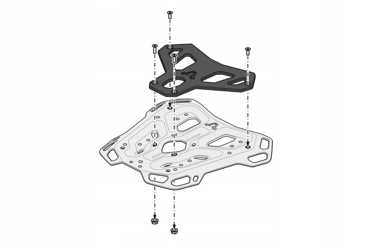 STELAZ ADVENTURE RACK POD BAGAZ BMW F750 850GS 18 Installation central