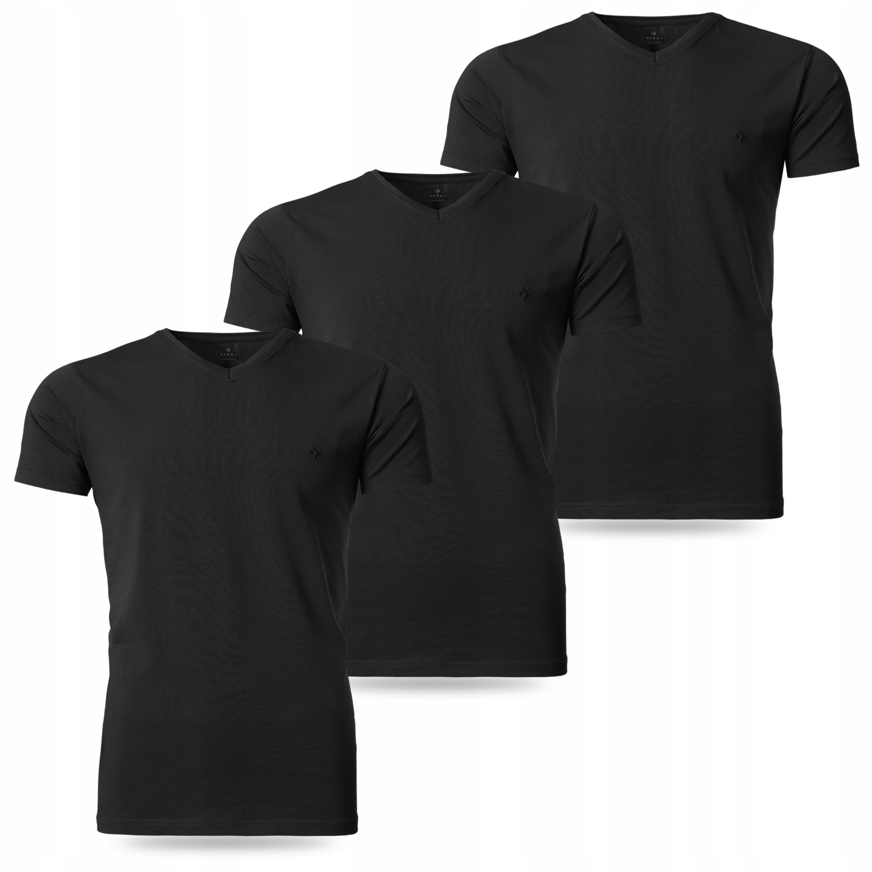 T-shirt Męski Bawełniany Koszulka Premium Zestaw 3PAK Gładka Moraj XL