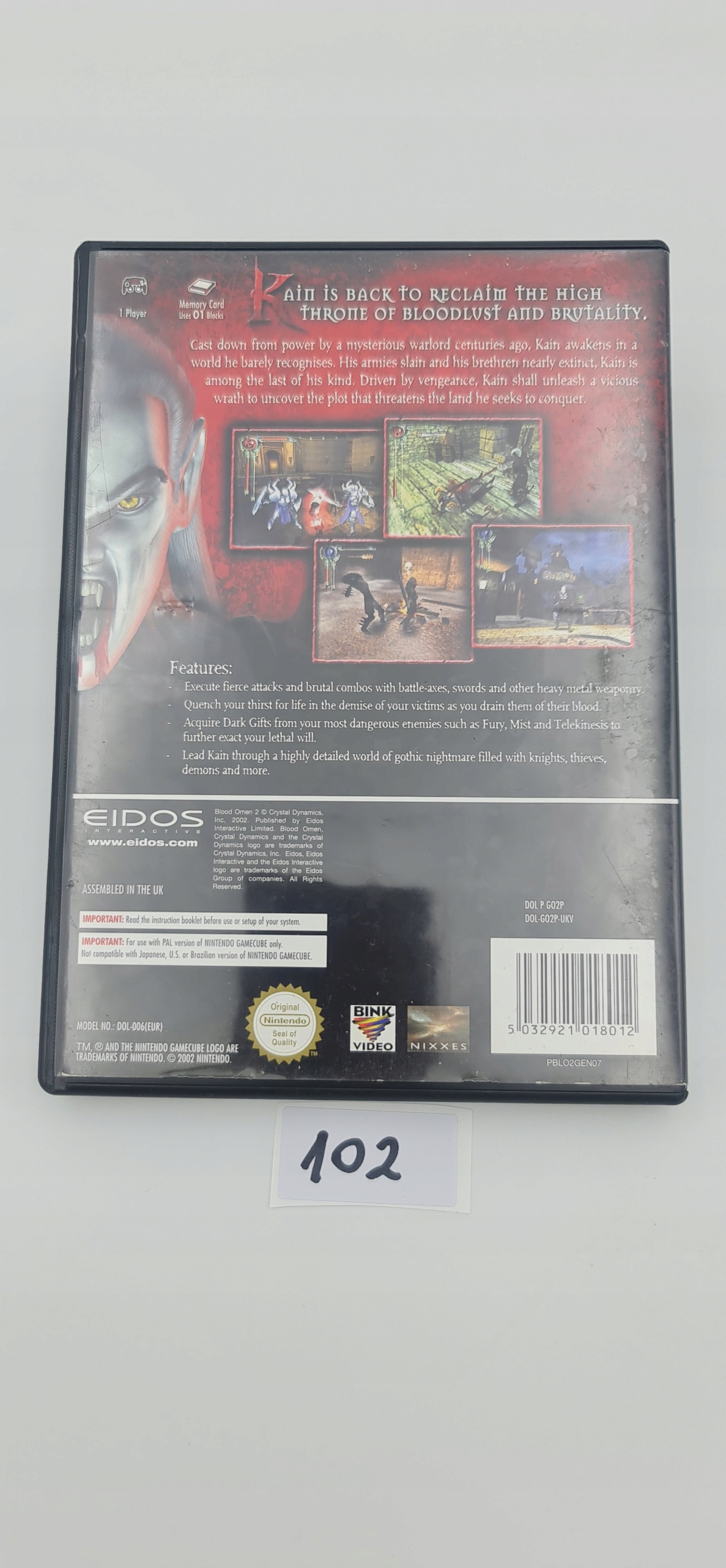 NINTENDO GAMECUBE BLOOD OMEN 2 Producent Nintendo