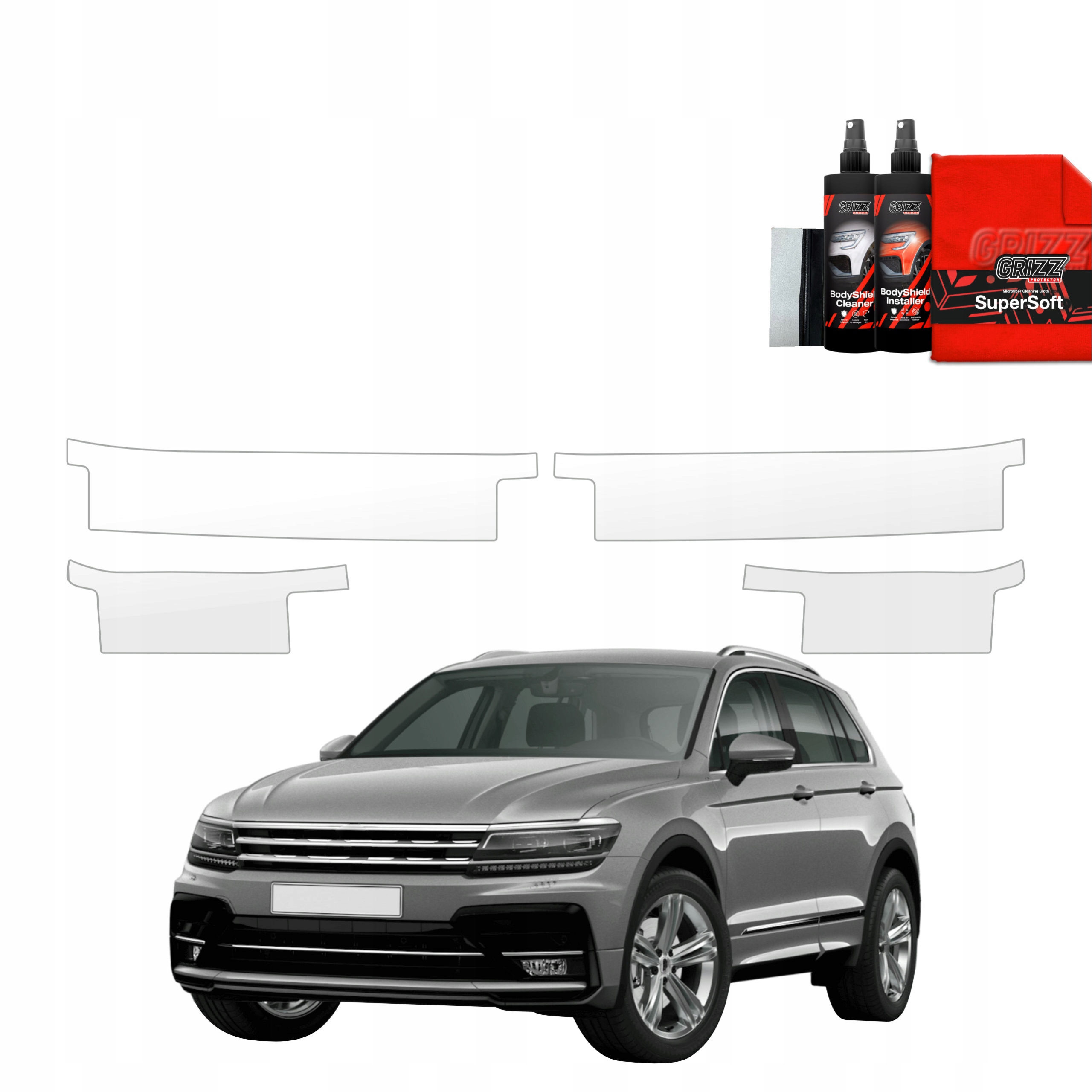 4v1 Fólie Ppf dýha na prahy pro Volkswagen Tiguan 2 (2016-2020)