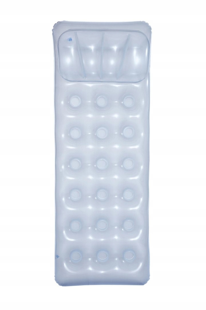 Dmuchany Materac plażowy Srebrny metalik 188x71cm BESTWAY + Zestaw naprawcz Średnica 0 cm
