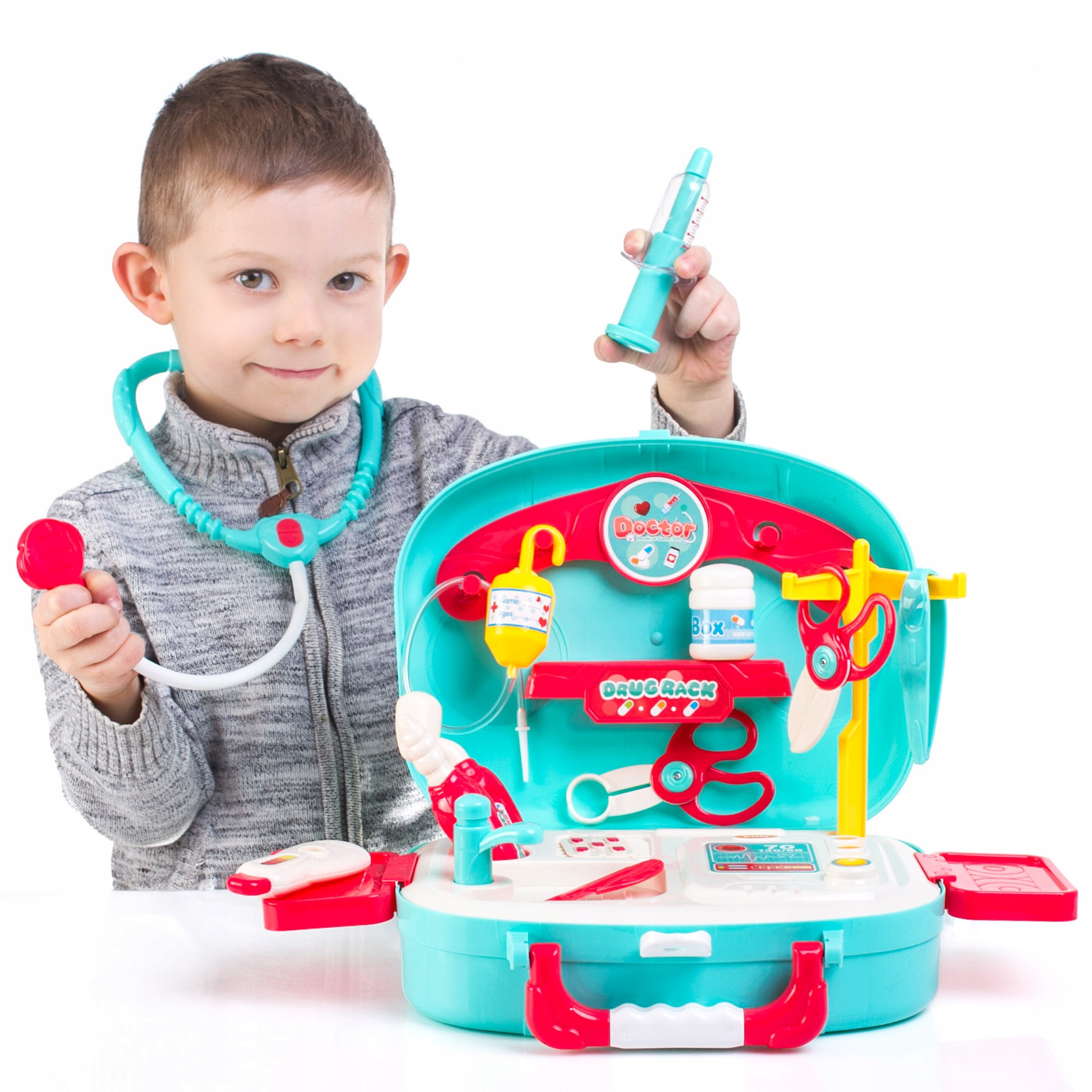 

Duży Zestaw Lekarski Mały Lekarz Doktor W Walizce