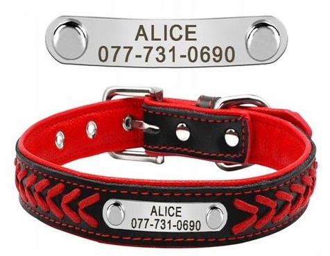 

Obroża dla psa Z Grawerem Imię i Numer Telefonu XL