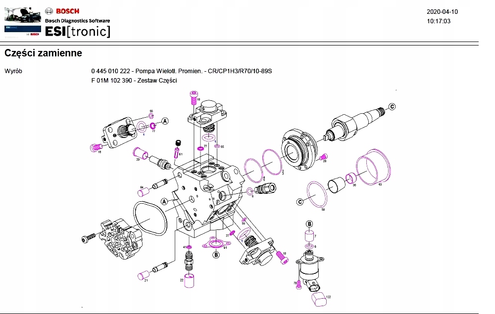 F01M102390 - BOSCH КОМПЛЕКТ ДЕТАЛЕЙ