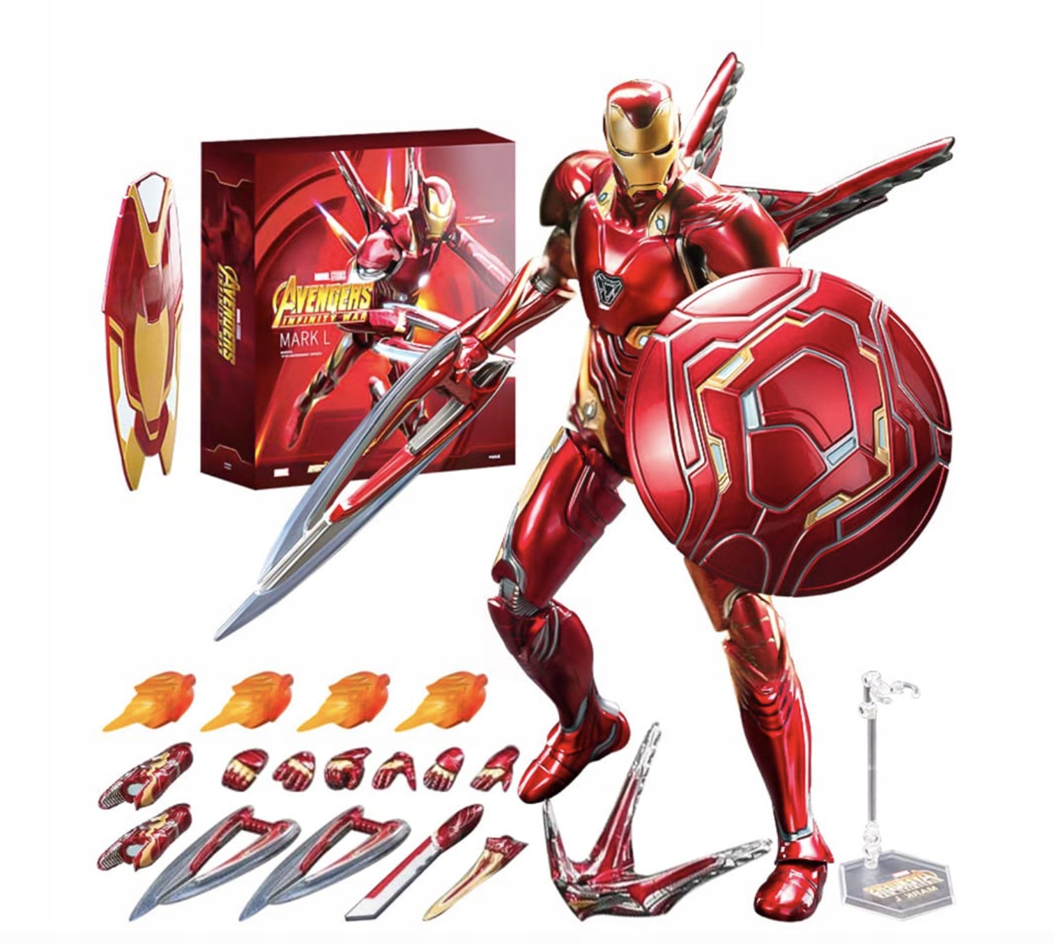 Pohyblivá figurka Iron Man Mk50 Mk L 18 cm Marvel Zd Toys Originál