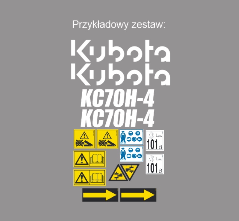 Samolepky Kubota Kc 40 50 70 80 110 120