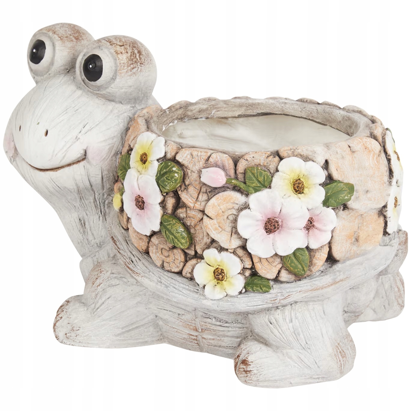 FIGURKA deko ceramiczna żółw z doniczką