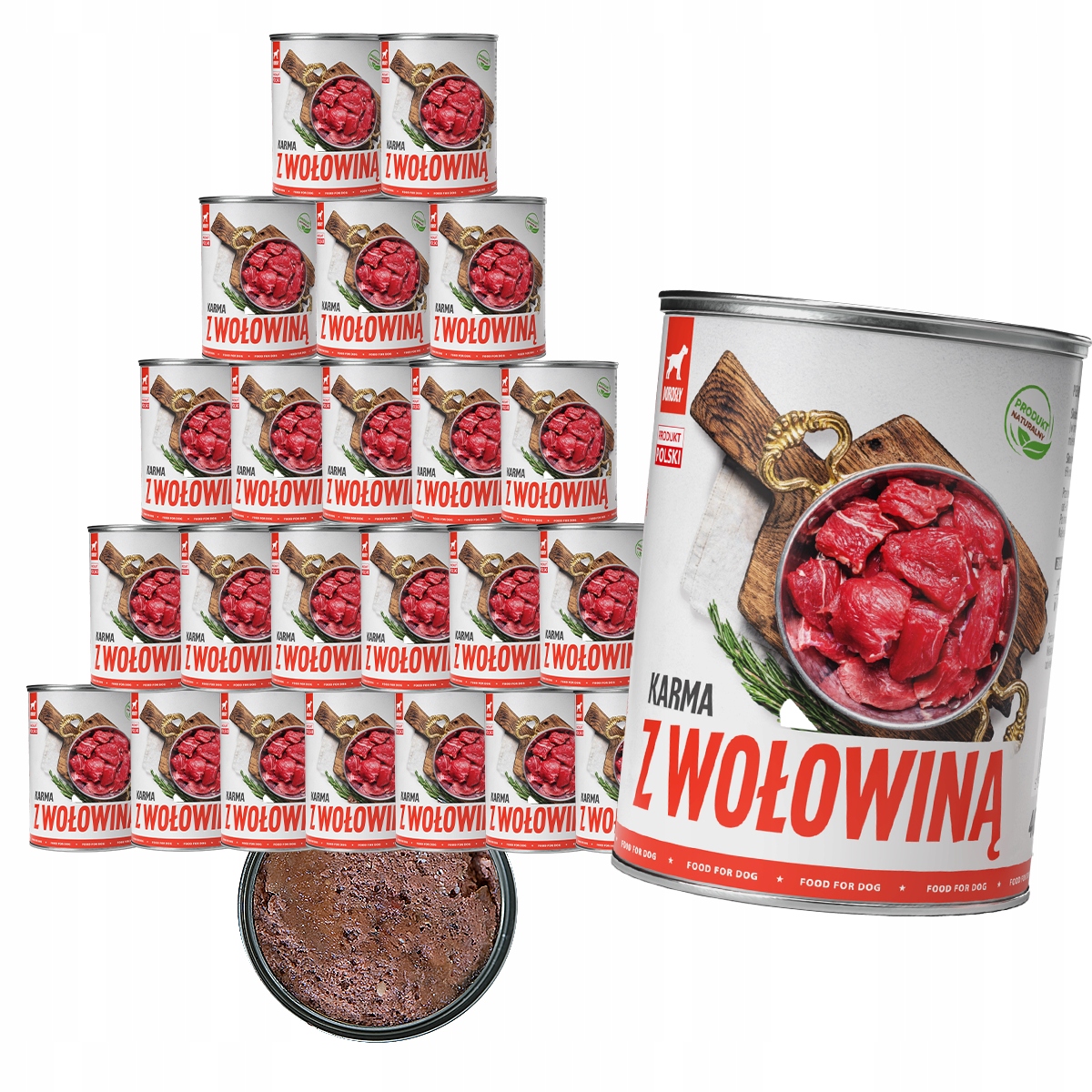 Levně Vlhké Krmivo Pro Psa TufTuf Mletá konzerva s hovězím masem Set 24x400g