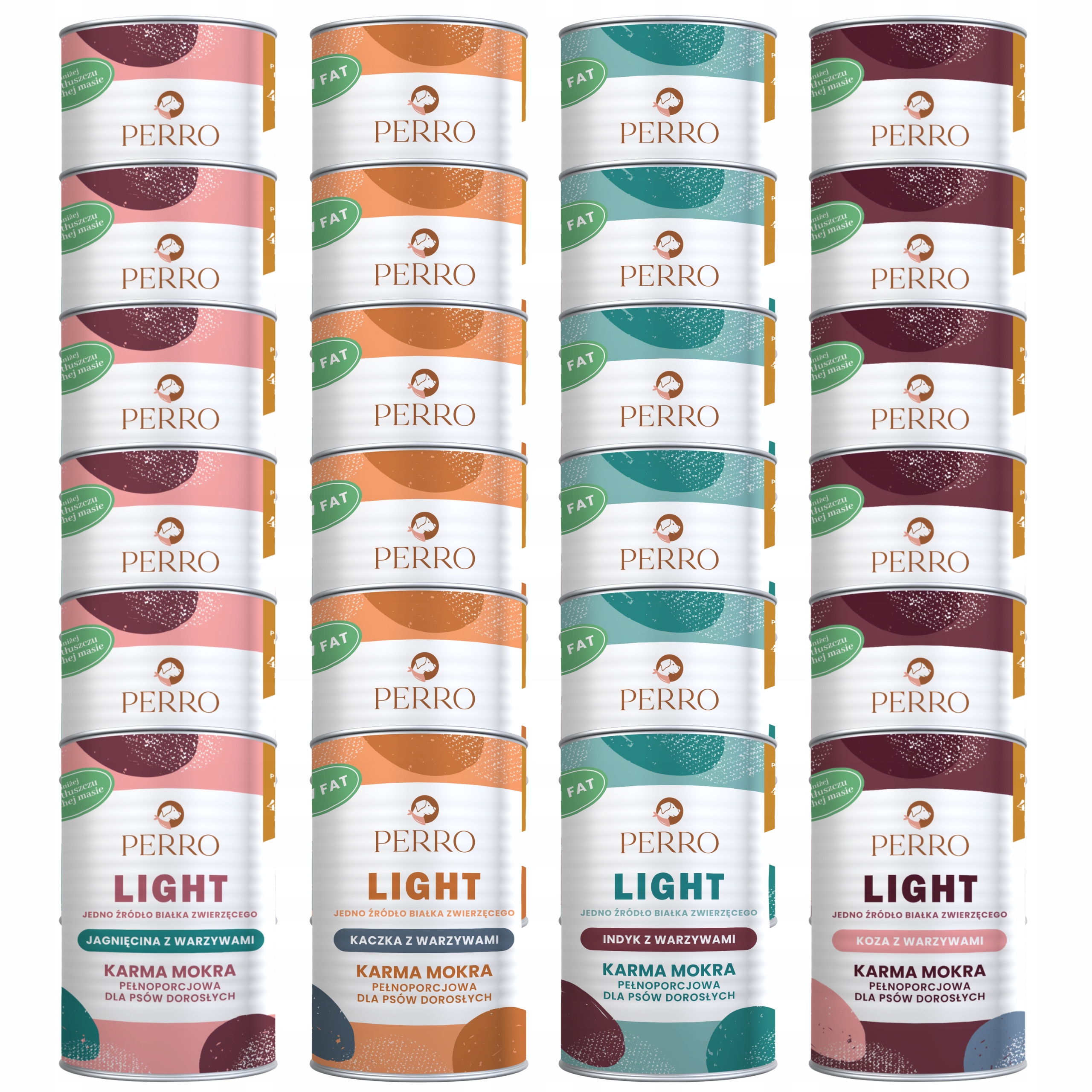 Levně Perro Light Monoproteinové krmivo pro psy mix chutí 24 x 400 g