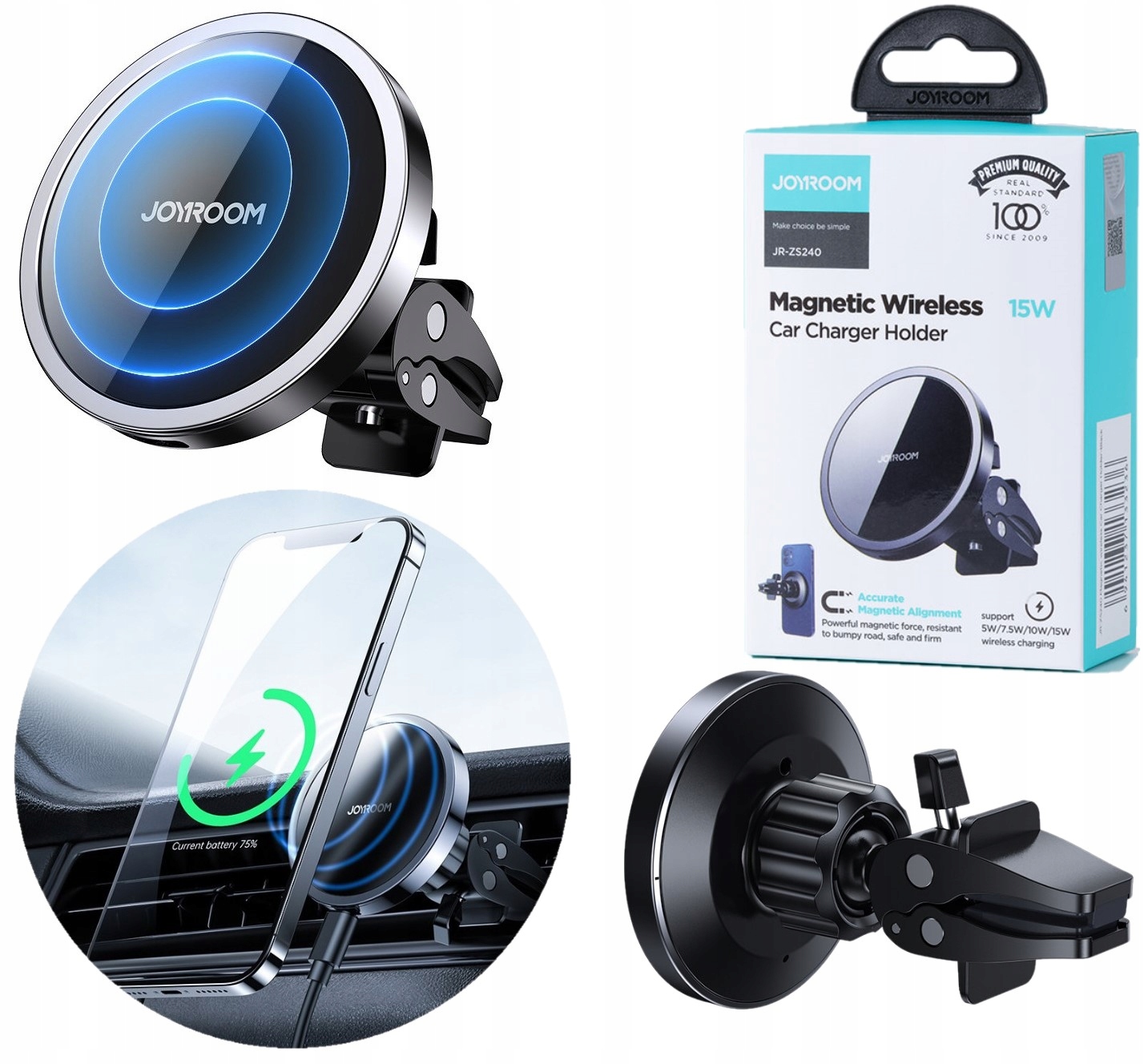 

Joyroom bezprzewodowa indukcyjna ładowarka Qi 15 W