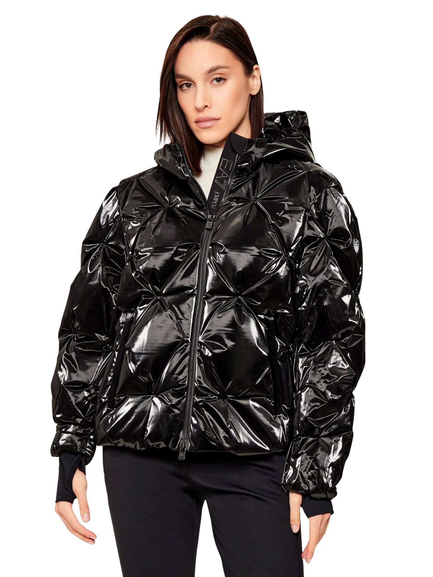 Dámská bunda EA7 Emporio Armani Kitzbühel Eco-Down Jacket Black M