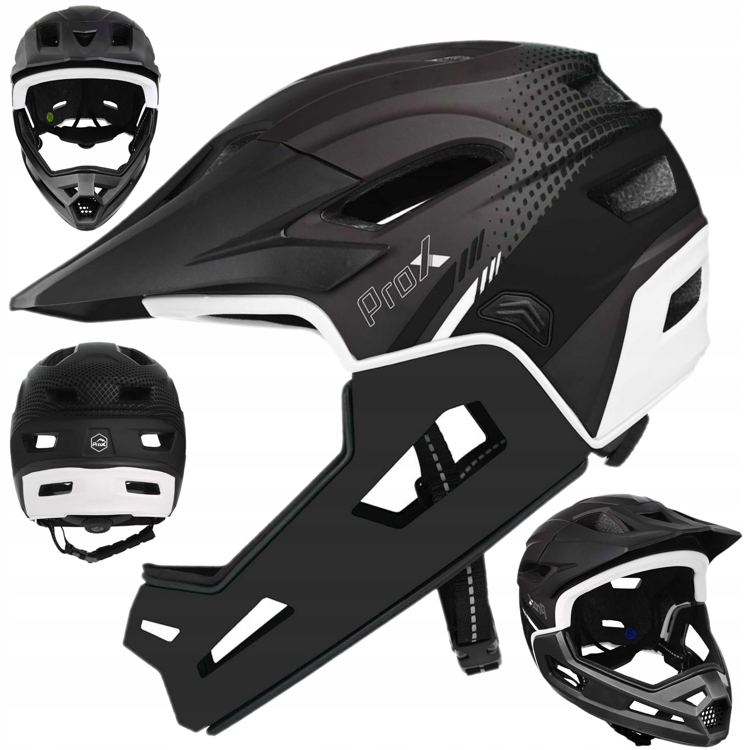 Cyklistická přilba Prox Cage II Full-Face Titanium-Černá M (55-58 cm)