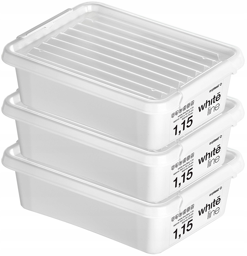 

Pojemniki plastikowe do domu Moxom 3 szt 1,15l