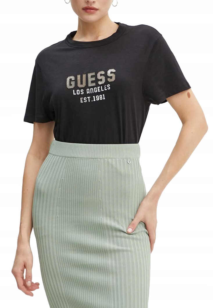 Guess Černá Dámská Tričko Oversize Tričko M