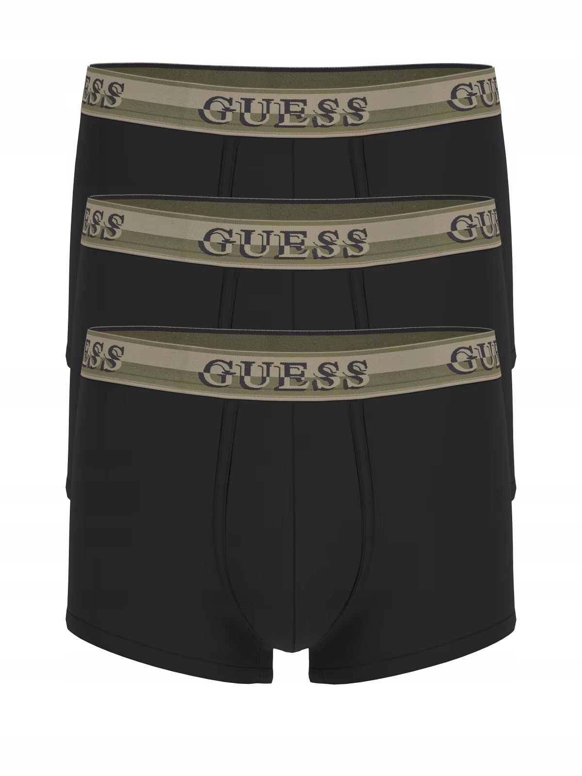 Pánské Boxerky Sada 3 Balení Trojbalení Bavlněné Černé Logované Guess M