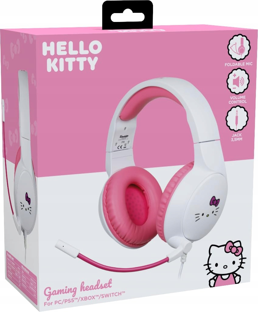 Słuchawki Hello Kitty Gamingowy zestaw słuchawkowy
