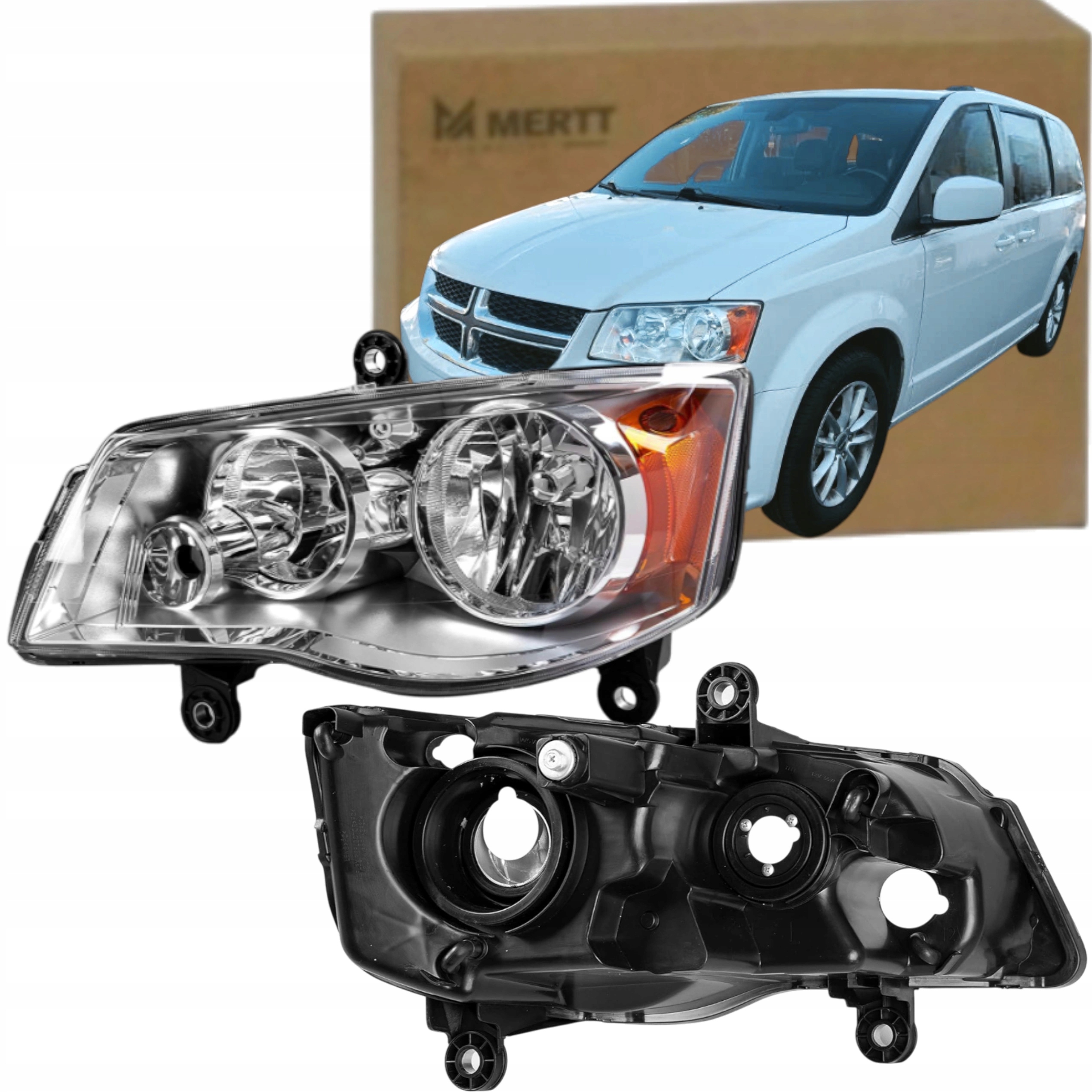 Dodge Grand Caravan 2008-2016 Světlomet Světlo Přední Levá 5113337AC