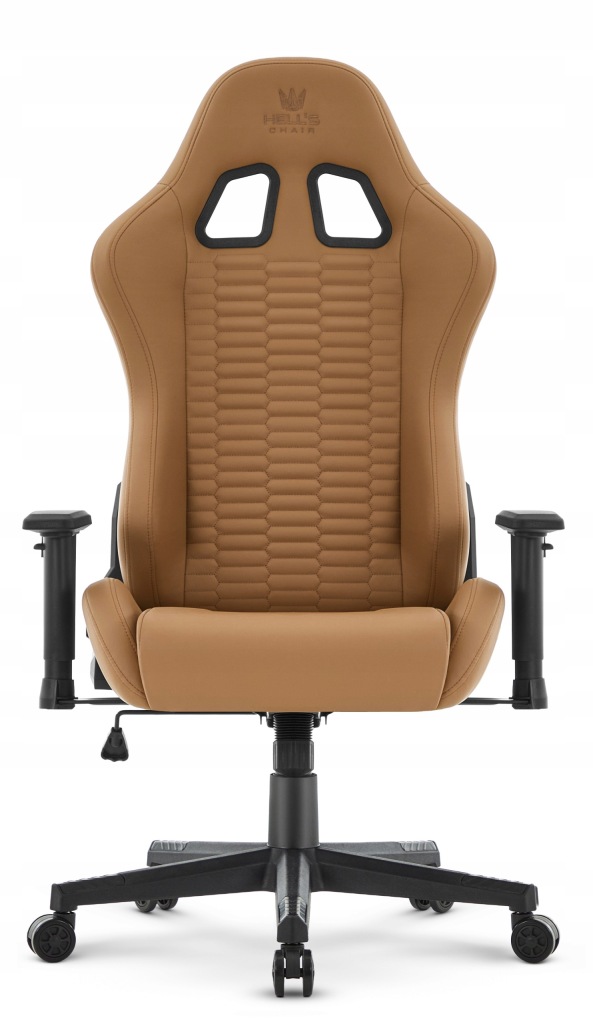 Fotel Gamingowy Biurowy Obrotowy Hell's Chair Hc- 2000 Brown Ekoskóra