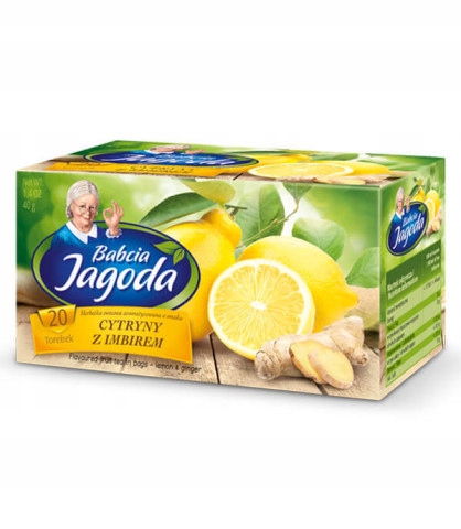 Levně 13 x Ovocný čaj Babcia Jagoda Citron s zázvorem 20 sáčků