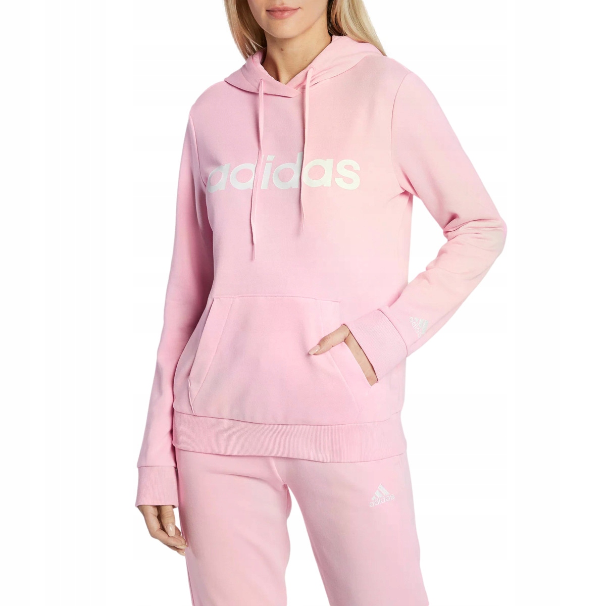 Mikina adidas HL2086 Lin Ft Hd Růžová S