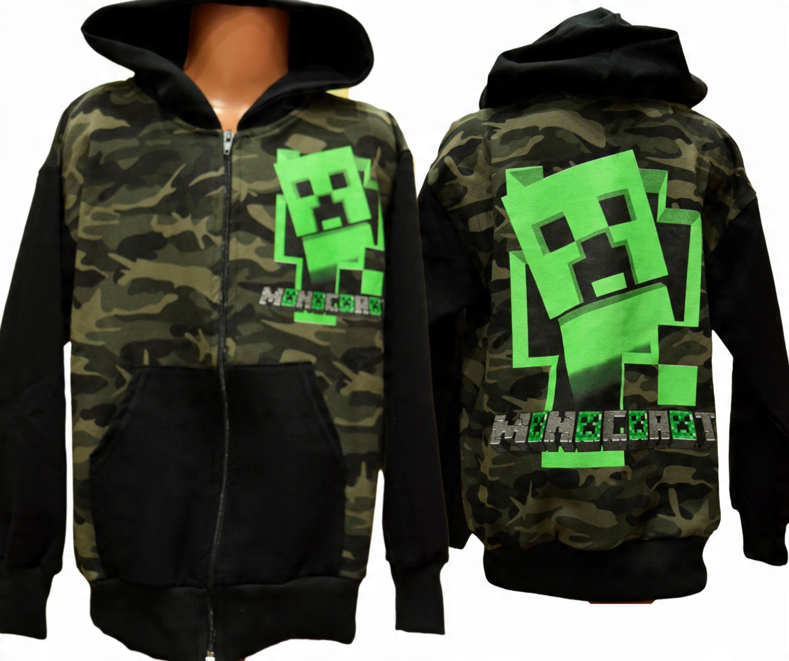 

Minecraft , Bluza Dresowa Moro z kapturem 128