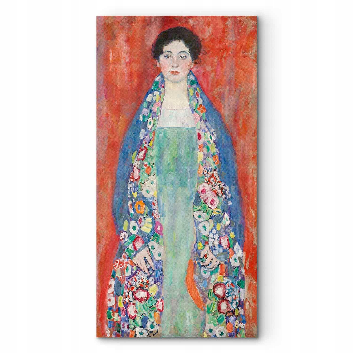 Obraz na plátně canvas Gustav Klimt Portrét slečny Lieserové Žena 40x80 cm