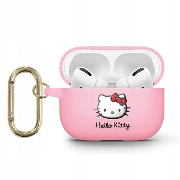 Pouzdro Hello Kitty HKA33DKHSP Airpods 3 cover růžové/pink Silicone 3D Kitty H