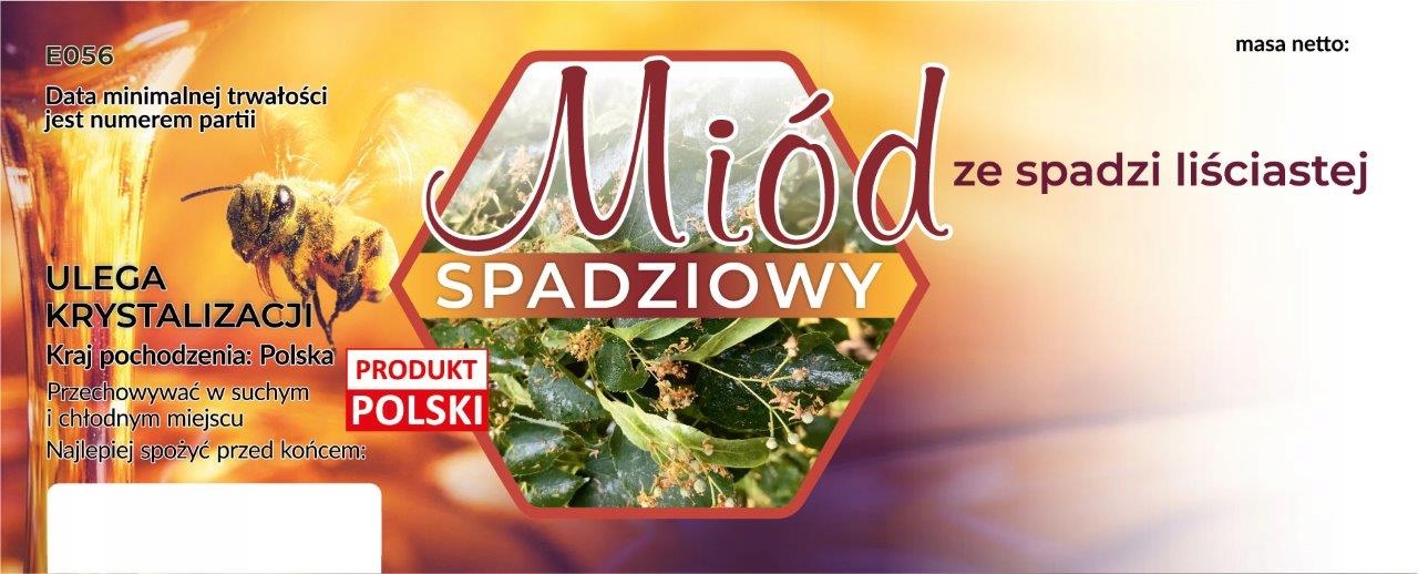 

Etykiety duże na miód ze spadzi liściastej 100szt