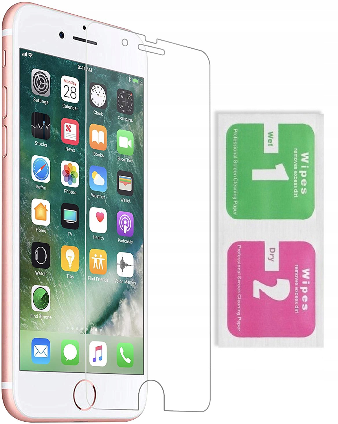 ETUI do APPLE IPHONE 7/8 PRZEZROCZYSTE SLIM +SZKŁO Typ plecki