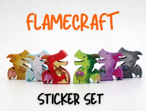 Meeple Stickers: zestaw naklejek do FlameCraft