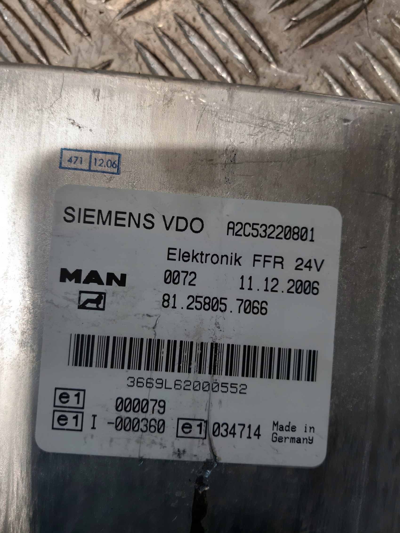 vezerlő egység SIEMENS MAN VDO FFR 81.25805.7066