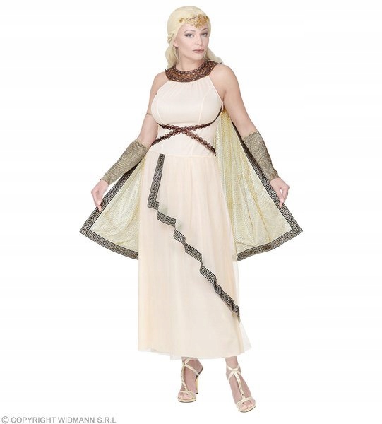 Kostým Řecká Římská Bohyně Plášť Čelenka L