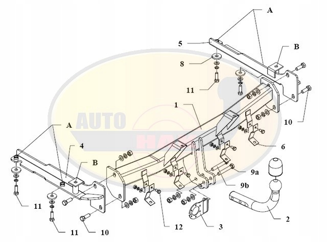 Hak holowniczy odkręcany DAEWOO NUBIRA X07 Producent Auto-hak
