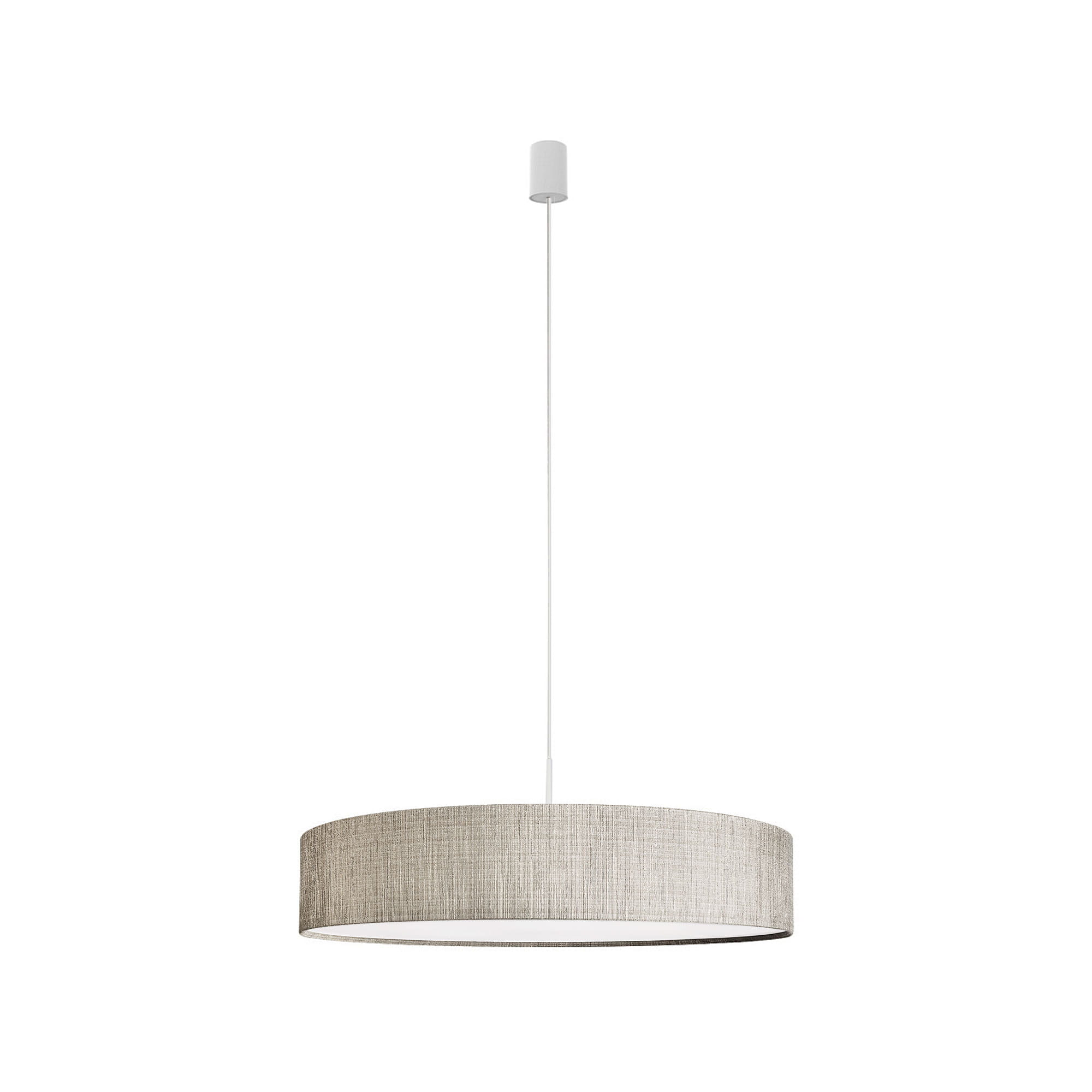 Závesná lampa šedá strieborná okrúhla 65 cm nad stôl ostrovček Turda Nowodvorski