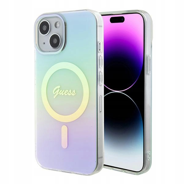 Guess GUHMP15SHITSQ iPhone 15 6.1" tyrkysový/tyrkysový hardcase IML Iridesc
