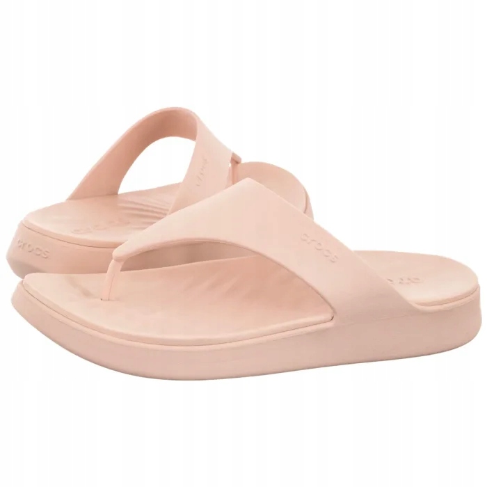 Dámské žabky Crocs Getaway Triangle Flip Quartz 212018 Béžová