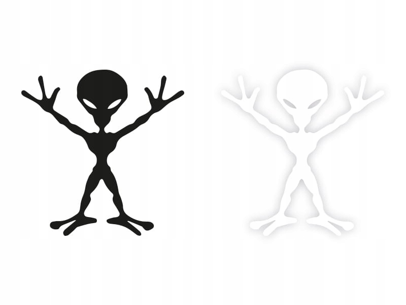 KOSMITA KOSMOS OBCY - Naklejka na samochód na auto KOLOR