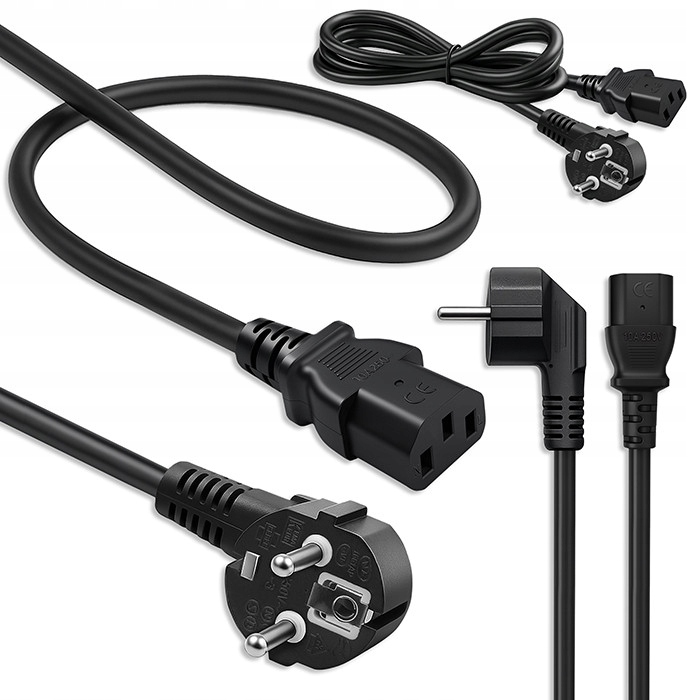 Qoltec Kabel zasilający wtyczka kątowa Schuko Cee 7/7 (e/f) Iec C13 3
