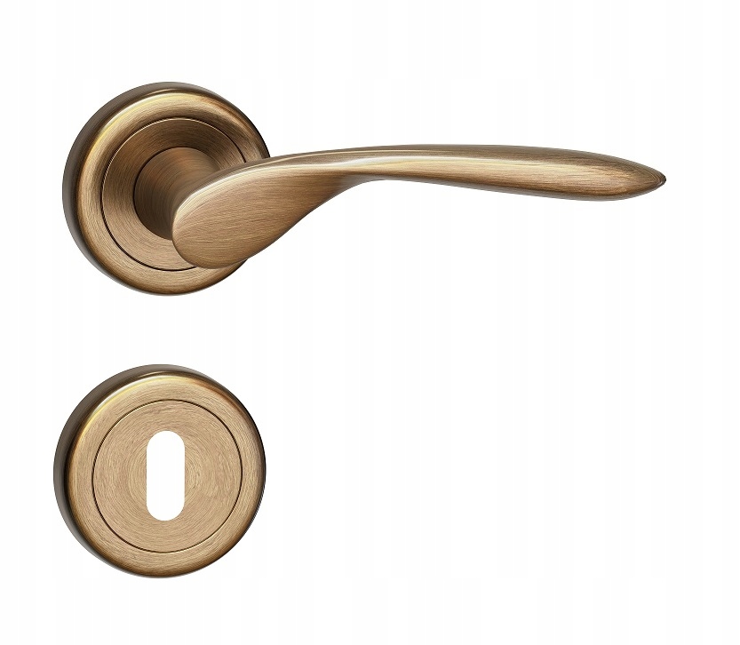 klika na dveře komplet rozety štítek klíč Milena kulatá patina