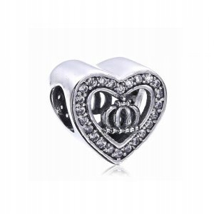 Stříbrný přívěsek Ag 925 koruna v srdci CH120422