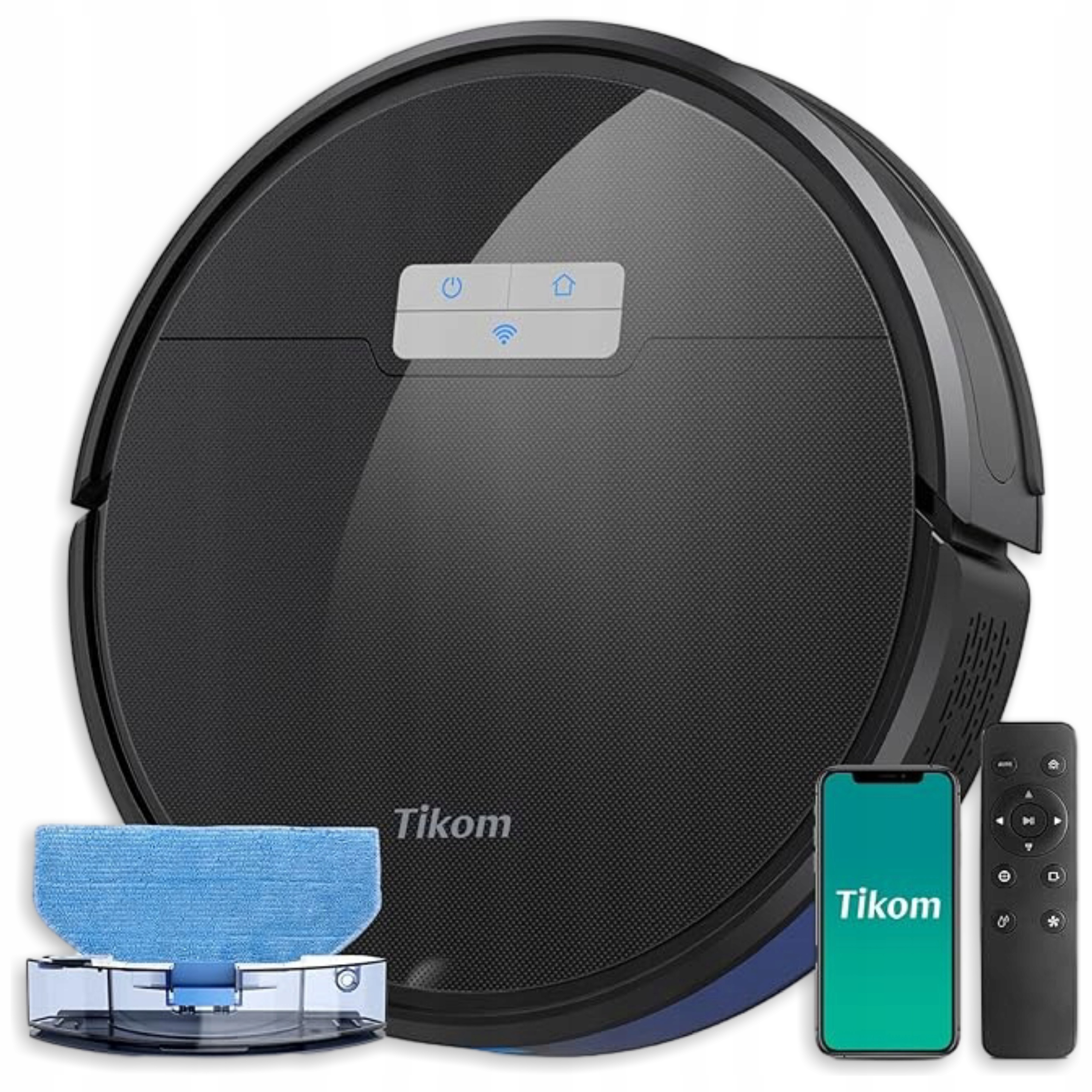Tikom G8000 Pro Robotický vysávač s funkciou mopovania 2 v 1, 4500 Pa, Wi-Fi