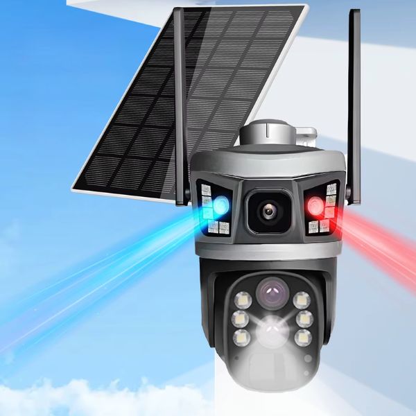 Zewnętrzna kamera FULL HD dwa obiektywy 6MP 3 ekrany KARTA SIM 4G 10xZOOM Kod producenta 9925