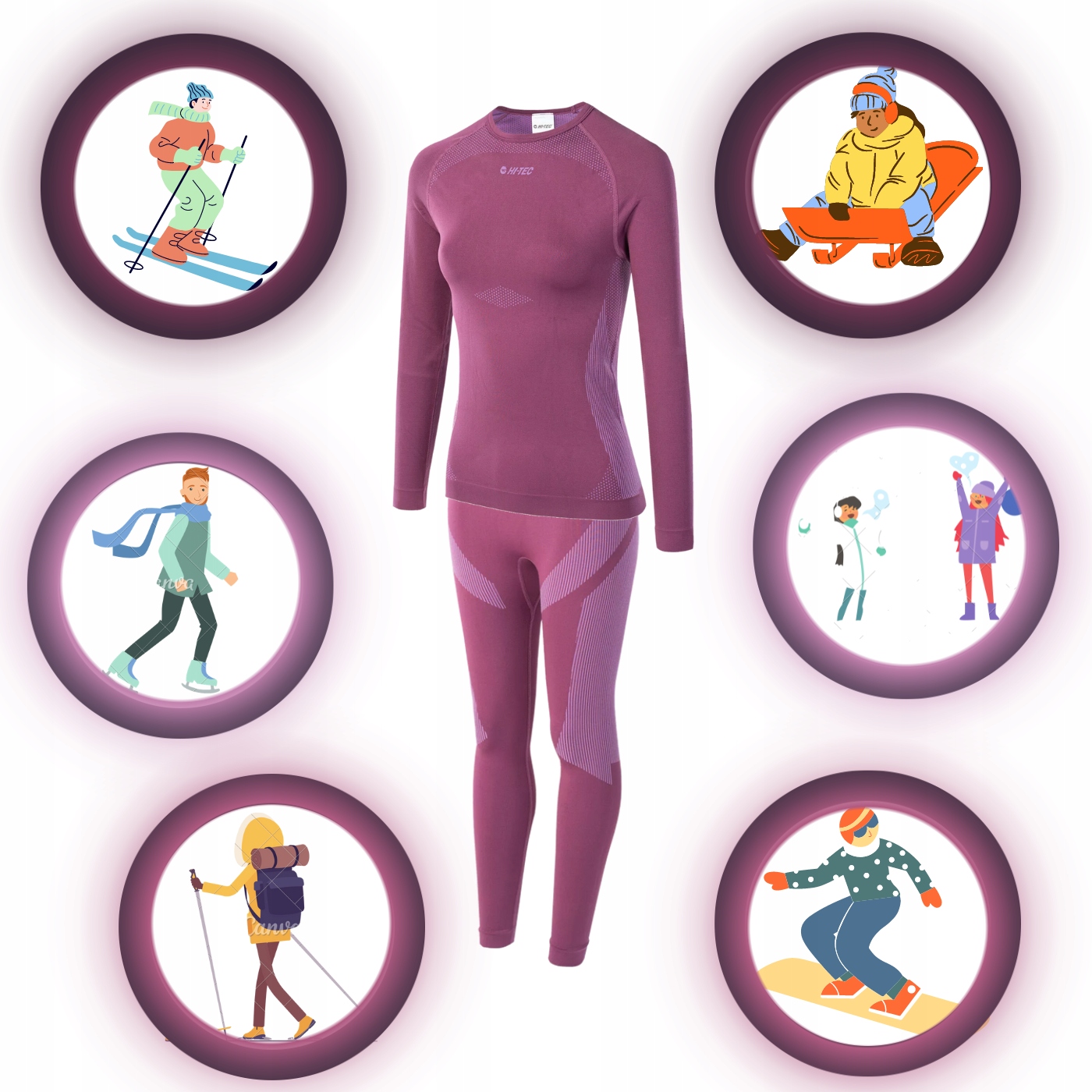 Bielizna termoaktywna damska termiczna komplet narciarska szybkoschnąca S/M Płeć kobieta