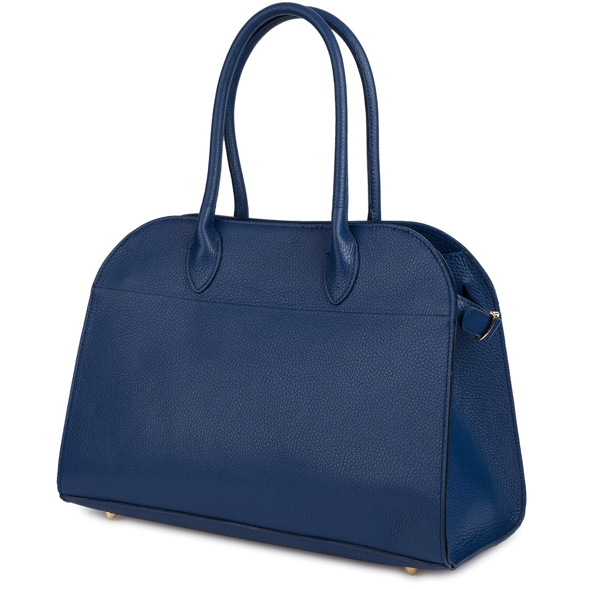 Dámská klasická kožená kabelka z prostorné italské kůže Beltimore, modrá