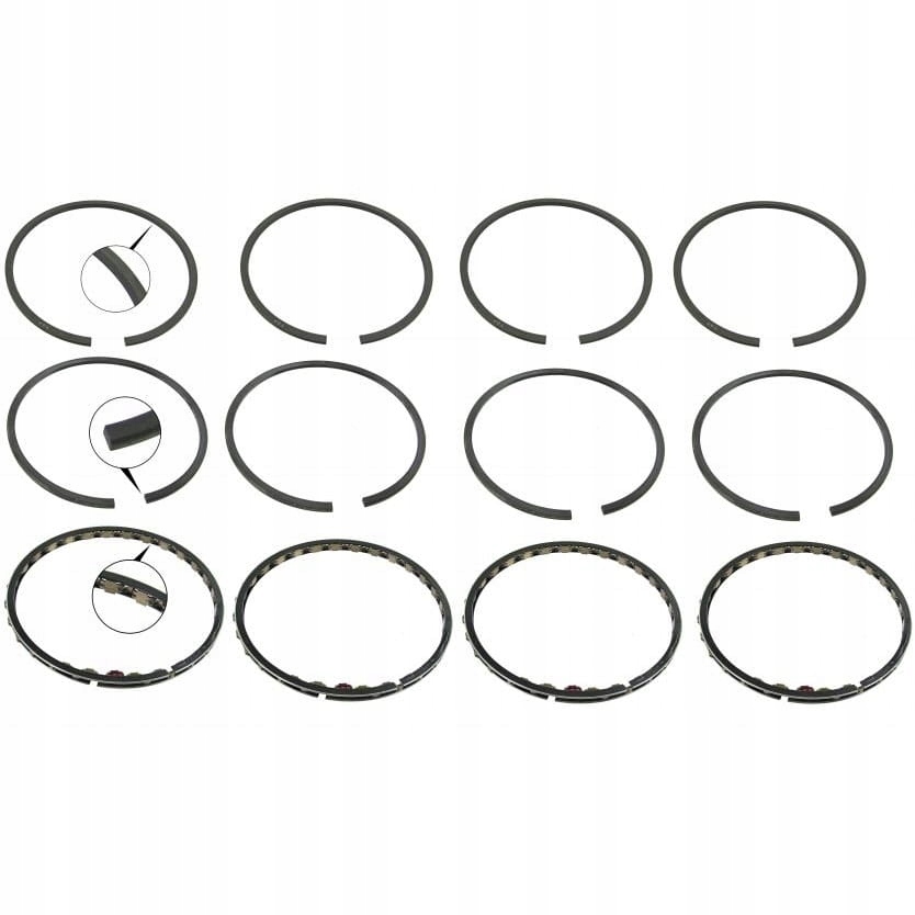 001818P - Поршневые кольца 77.5 mm 2x2x4mm Горбун, Karmann