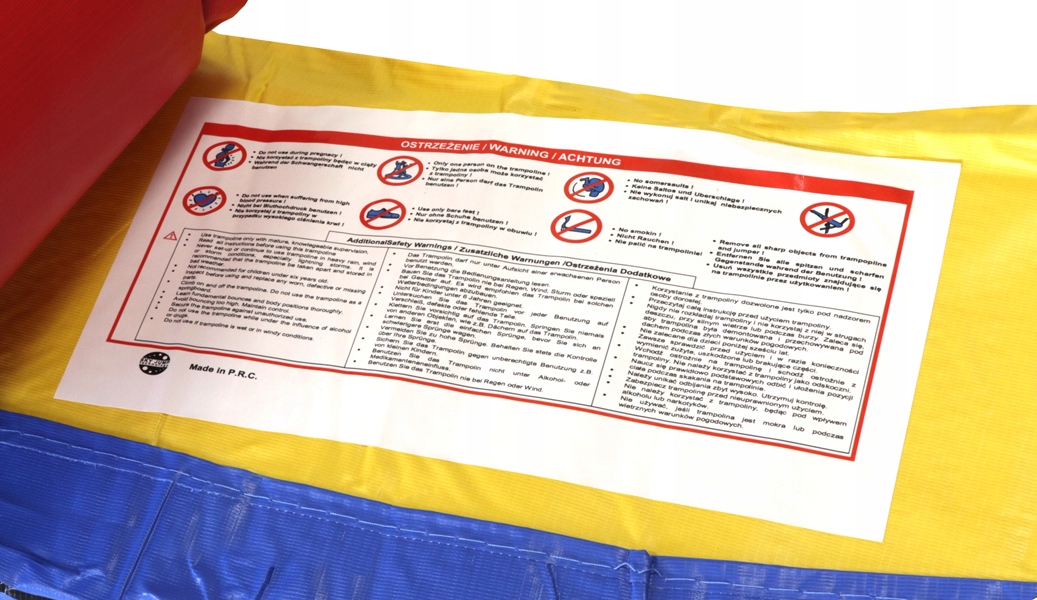 OSŁONA SPRĘŻYN DO TRAMPOLINY 355-375 cm 12FT KOLOR Średnica trampoliny 355-375 cm