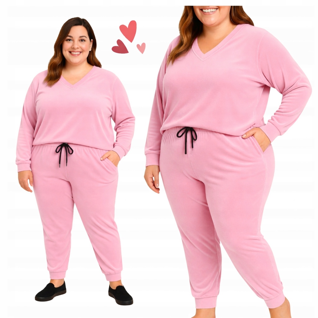 Teplákovka Velurový masitý komplet přes hlavu pohodlný teplý 54 56 7XL 8XL hi