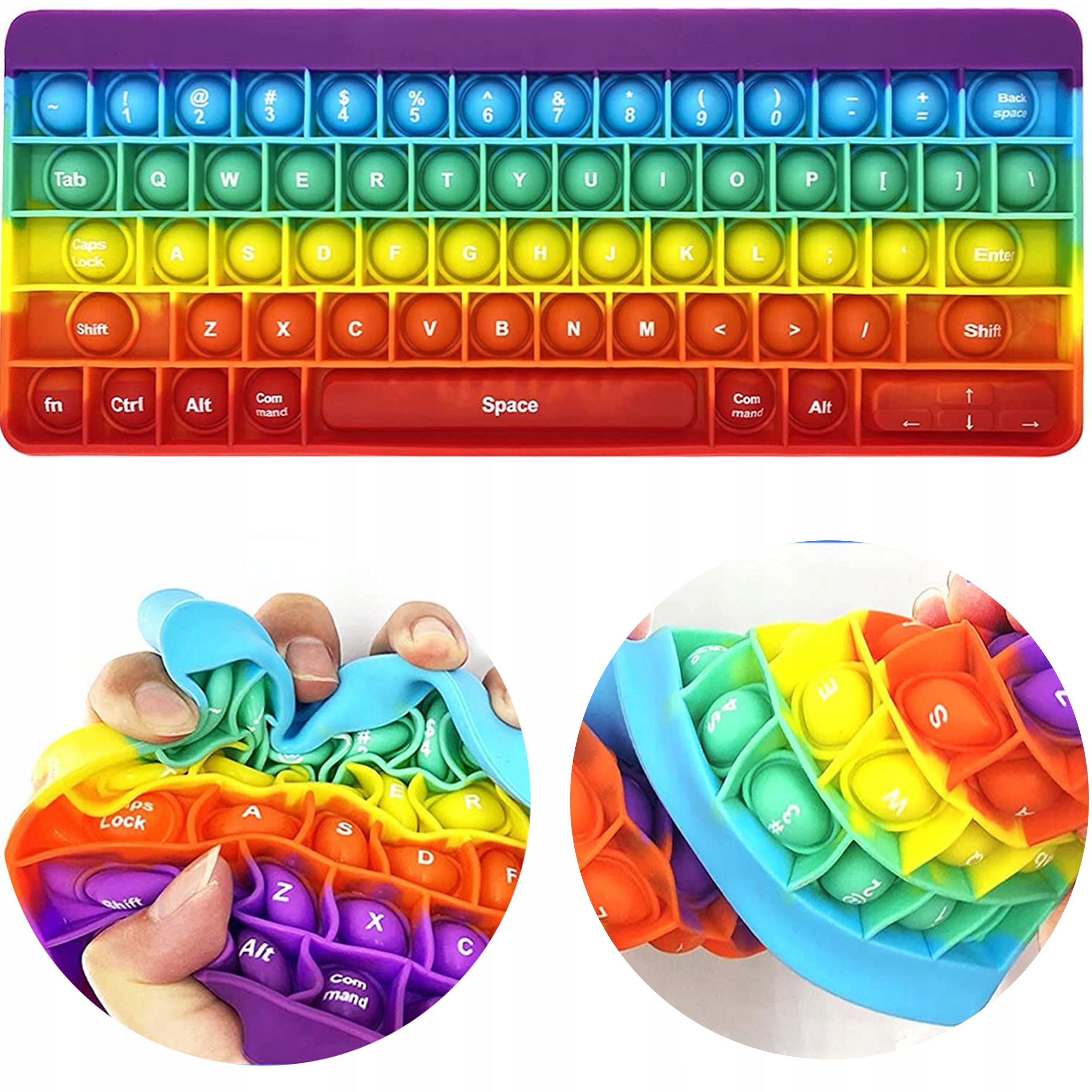 

Zabawka Sensoryczna Push Pop It Rainbow Klawiatura