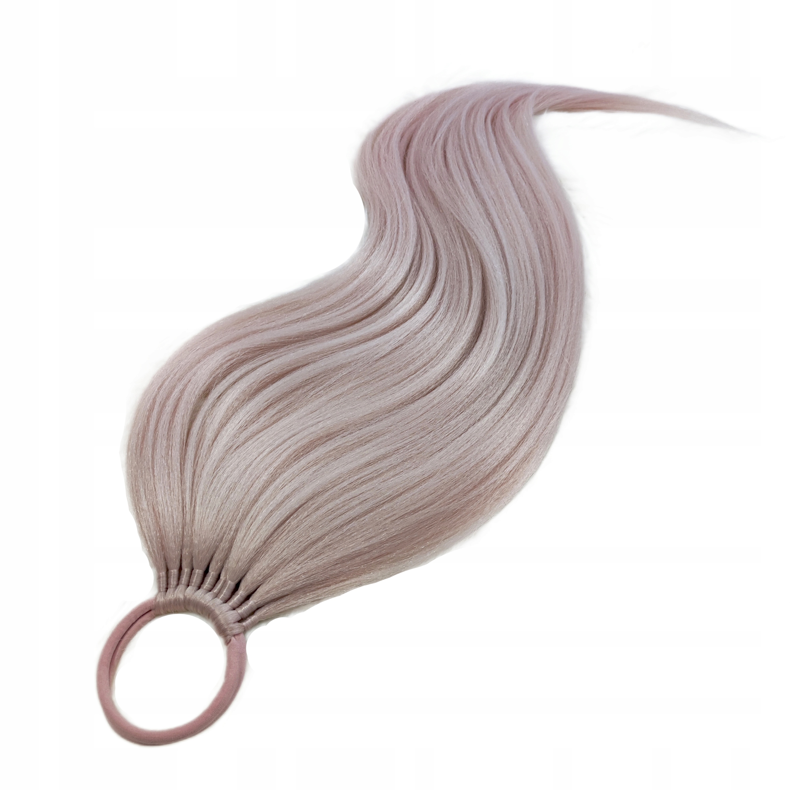 Připínací poník na gumičce, Příčesek, blond růžová, Růžová Blondýnka, 80 cm