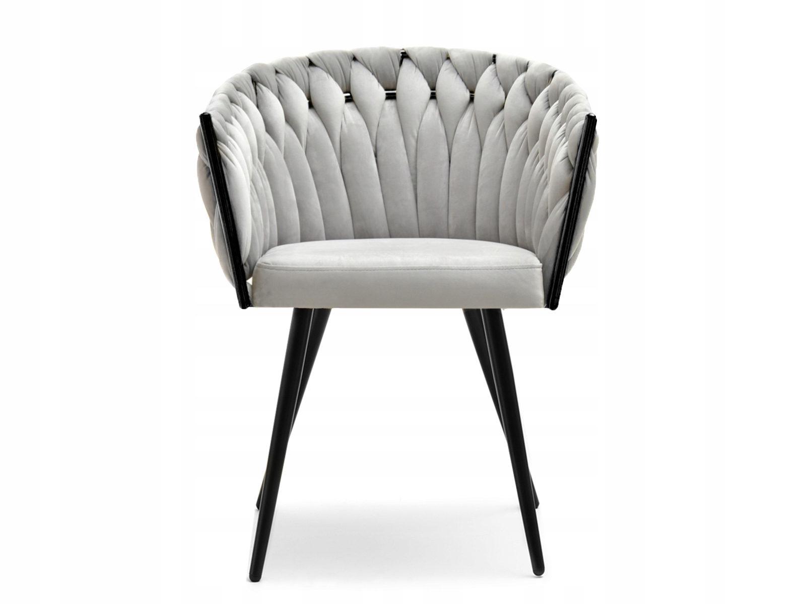 ELEGANCKIE PONADCZASOWE KRZESŁO DO JADALNI JAKOŚCIOWA ROSA SZARY - CZARNY Szerokość siedziska 42 cm